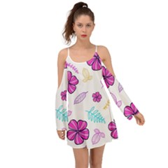 Flowers Leaves Pattern Art Bloom Boho Dress by Grandong