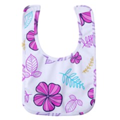 Flowers Leaves Pattern Art Bloom Baby Bib by Grandong