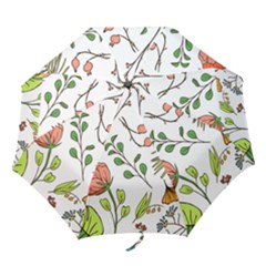 Line Floral Art Pattern Ornament Folding Umbrellas by Grandong