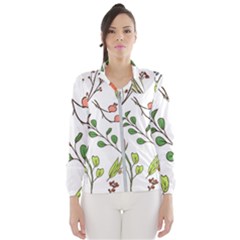 Line Floral Art Pattern Ornament Women s Windbreaker