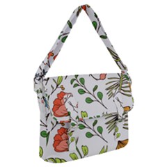 Line Floral Art Pattern Ornament Buckle Messenger Bag by Grandong