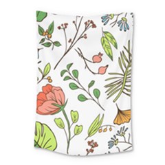 Line Floral Art Pattern Ornament Small Tapestry