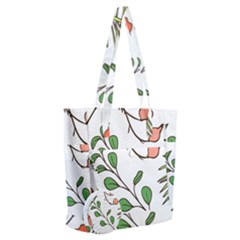 Line Floral Art Pattern Ornament Everyday Shoulder Bag With Pouch Bag by Grandong