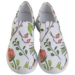 Line Floral Art Pattern Ornament Women s Lightweight Slip Ons by Grandong