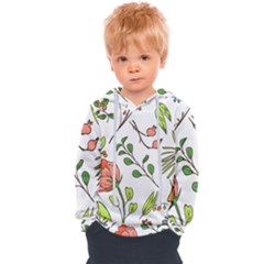 Line Floral Art Pattern Ornament Kids  Overhead Hoodie