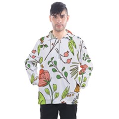 Line Floral Art Pattern Ornament Men s Half Zip Pullover