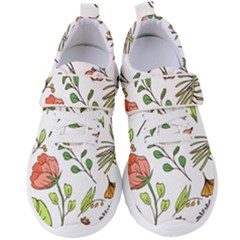 Line Floral Art Pattern Ornament Women s Velcro Strap Shoes by Grandong