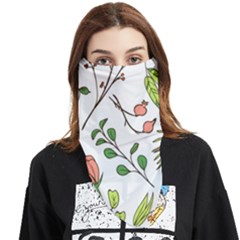 Line Floral Art Pattern Ornament Face Covering Bandana (triangle) by Grandong