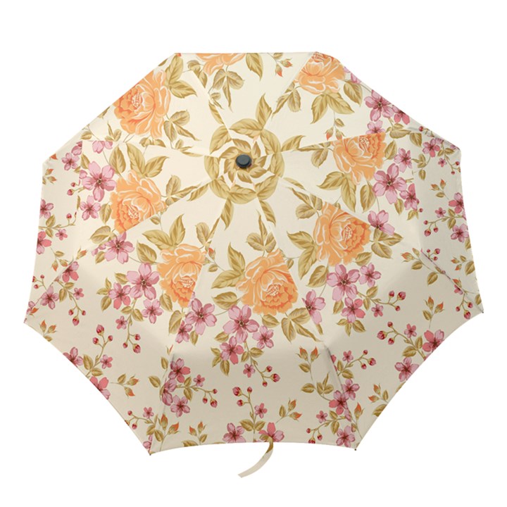 Peony Flower Pattern Background Folding Umbrellas