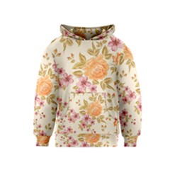 Peony Flower Pattern Background Kids  Pullover Hoodie