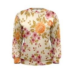 Peony Flower Pattern Background Women s Sweatshirt