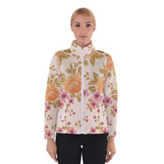 Peony Flower Pattern Background Women s Bomber Jacket