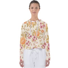 Peony Flower Pattern Background Women s Slouchy Sweat