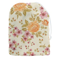 Peony Flower Pattern Background Drawstring Pouch (3xl)