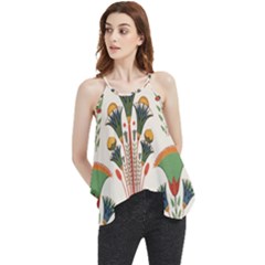 Ancient Egypt Antique Archeology Flowy Camisole Tank Top by Grandong