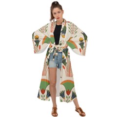 Ancient Egypt Antique Archeology Maxi Kimono by Grandong