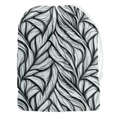 Black White Flower Texture Pattern Drawstring Pouch (3xl)