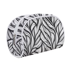 Black White Flower Texture Pattern Make Up Case (small) by Grandong