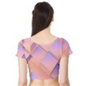 3d Texture Abstract Pattern Vintage Short Sleeve Crop Top View2