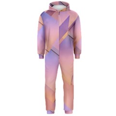 3d Texture Abstract Pattern Vintage Hooded Jumpsuit (men)