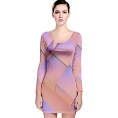 3d Texture Abstract Pattern Vintage Long Sleeve Velvet Bodycon Dress