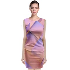 3d Texture Abstract Pattern Vintage Sleeveless Velvet Midi Dress