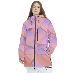 3d Texture Abstract Pattern Vintage Women s Multi Pockets Zip Ski And Snowboard Waterproof Breathable Jacket by Grandong