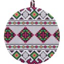 Ukrainian Folk Seamless Pattern Ethnic Ornament Border Element Traditional Round Trivet View1