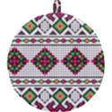 Ukrainian Folk Seamless Pattern Ethnic Ornament Border Element Traditional Round Trivet View2