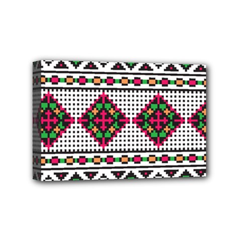 Ukrainian Folk Seamless Pattern Ethnic Ornament Border Element Traditional Mini Canvas 6  X 4  (stretched)