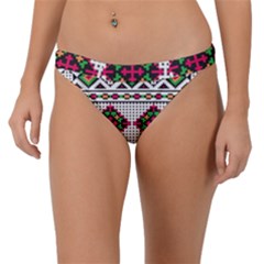 Ukrainian Folk Seamless Pattern Ethnic Ornament Border Element Traditional Band Bikini Bottoms