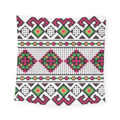 Ukrainian Folk Seamless Pattern Ethnic Ornament Border Element Traditional Square Tapestry (small)