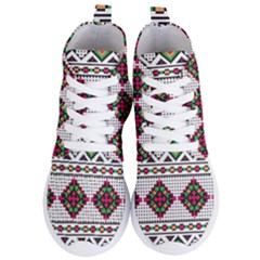 Ukrainian Folk Seamless Pattern Ethnic Ornament Border Element Traditional Women s Lightweight High Top Sneakers