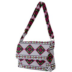 Ukrainian Folk Seamless Pattern Ethnic Ornament Border Element Traditional Full Print Messenger Bag (l)