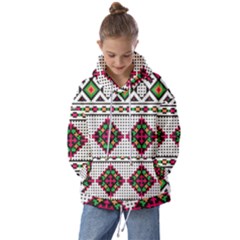 Ukrainian Folk Seamless Pattern Ethnic Ornament Border Element Traditional Kids  Oversized Hoodie by Grandong