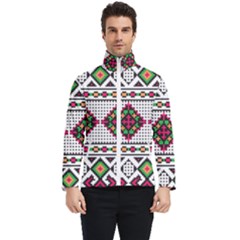 Ukrainian Folk Seamless Pattern Ethnic Ornament Border Element Traditional Men s Bomber Jacket