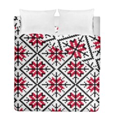 Ukrainian Folk Seamless Pattern Ornament Ethnic Ornament Border Element Traditional Art Duvet Cover Double Side (full/ Double Size) by Grandong