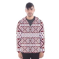 Illustration Of Ukrainian Folk Seamless Pattern Ornament Men s Hooded Windbreaker