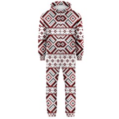 Illustration Of Ukrainian Folk Seamless Pattern Ornament Hooded Jumpsuit (men)