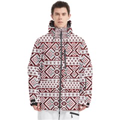 Illustration Of Ukrainian Folk Seamless Pattern Ornament Men s Multi Pockets Zip Ski And Snowboard Waterproof Breathable Jacket