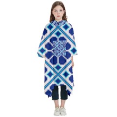 Illustration Of Ukrainian Folk Seamless Pattern Ornament Ethnic Ornament Kids  Hooded Rain Ponchos by Grandong