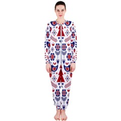 Scandinavian Folk Seamless Pattern Onepiece Jumpsuit (ladies)