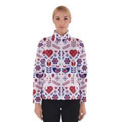 Scandinavian Folk Seamless Pattern Women s Bomber Jacket