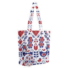 Scandinavian Folk Seamless Pattern Everyday Shoulder Bag With Pouch Bag by Grandong