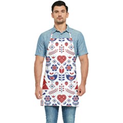 Scandinavian Folk Seamless Pattern Kitchen Apron by Grandong