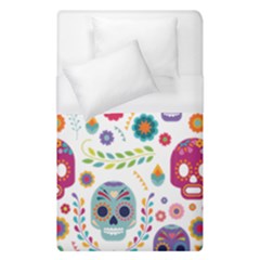 Mexican Floral With Skull Seamless Pattern Duvet Cover (single Size) by Grandong