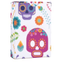 Mexican Floral With Skull Seamless Pattern Playing Cards Single Design (rectangle) With Custom Box