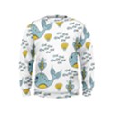 Whale Cartoon Whale Seamless Cartoon Character Animals Leaf Kids  Sweatshirt View1