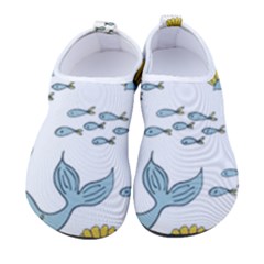 Whale Cartoon Whale Seamless Cartoon Character Animals Leaf Women s Sock-style Water Shoes by Grandong