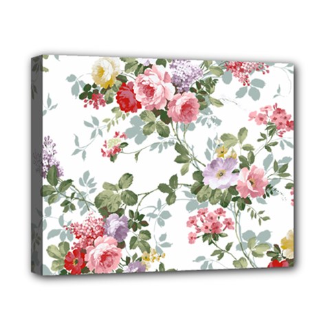 Floral Elements Peony Chinese Rose Canvas 10  X 8  (stretched)